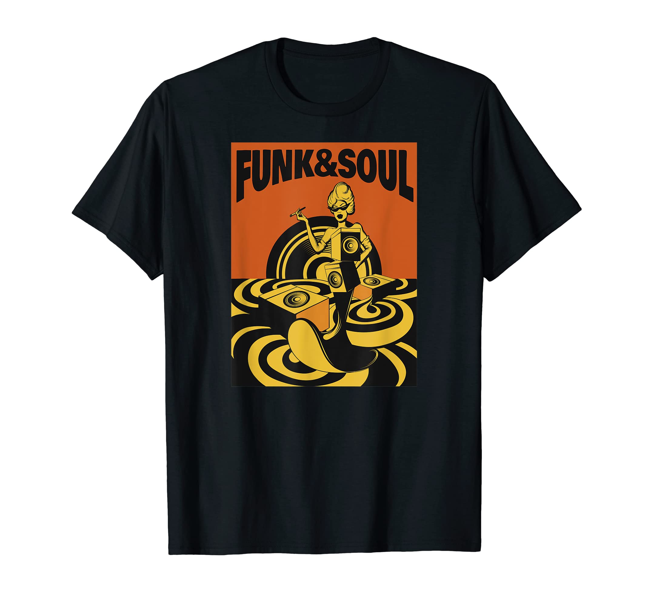 Amazon | Funk & Soul Music Tee - Old School Records フィット